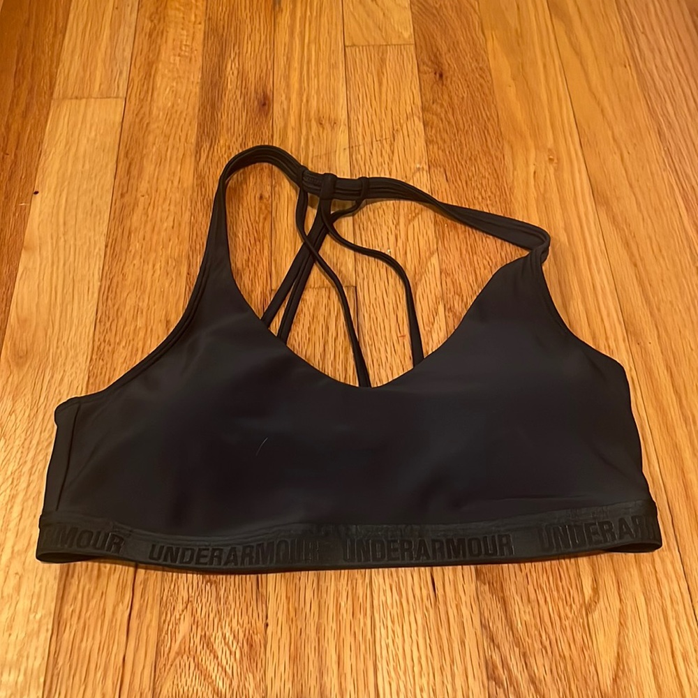 UA Sports Bra Charcoal Gray